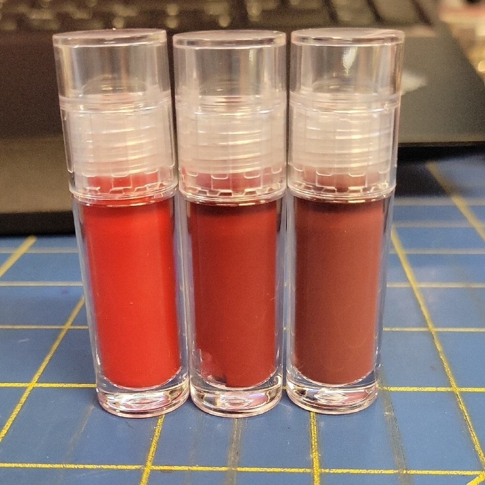 Italia Matte Liquid Lipstick Set of 3 - Red, Dark Red, Brown New